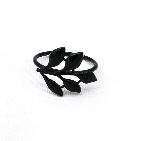 Black Leaf Napkin Rings For Table Decoration