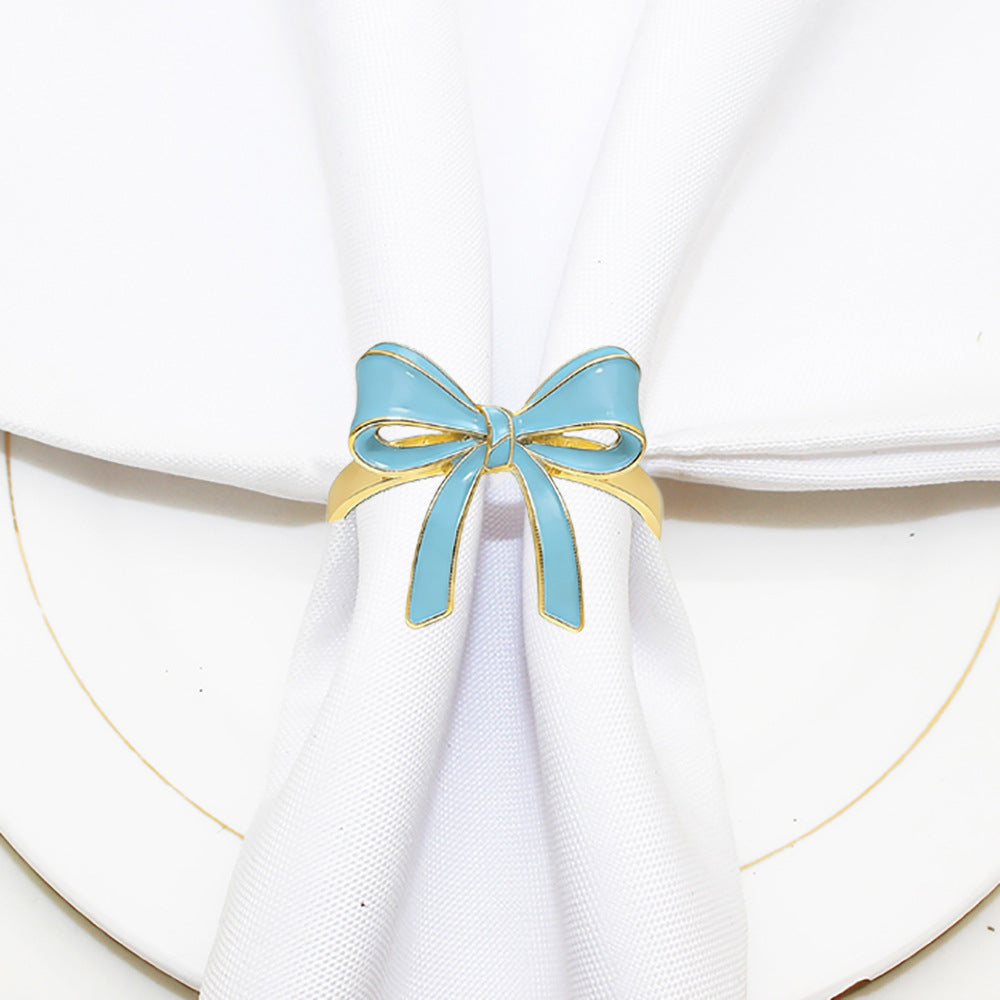 Bow Ribbon Napkin Rings For Table Decoration