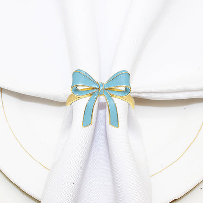 Bow Ribbon Napkin Rings For Table Decoration