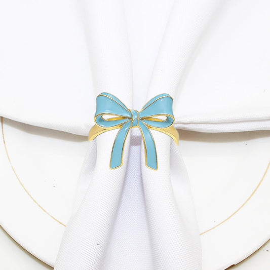 Bow Ribbon Napkin Rings For Table Decoration