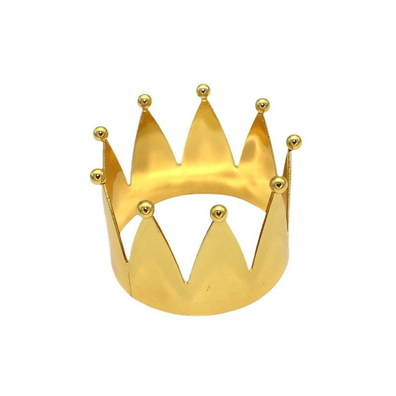 Gold Crown Napkin Rings For Table Decoration
