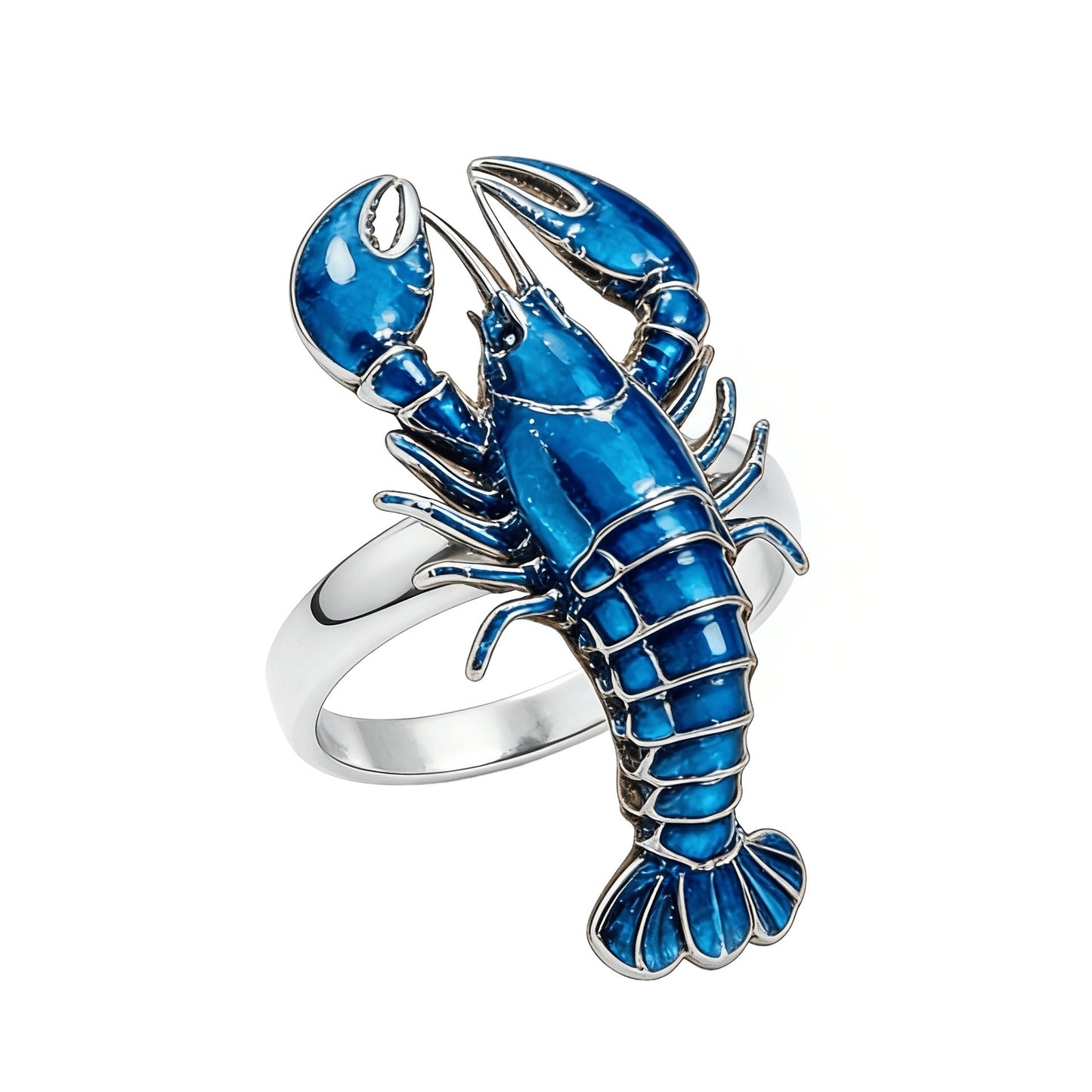 Blue Lobster Napkin Rings For Table Decoration