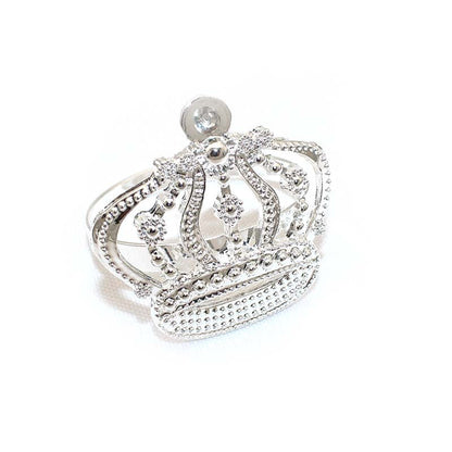 Silver Rhinestone Crown Napkin Rings For Table Decoration