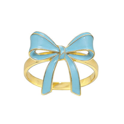 Bow Ribbon Napkin Rings For Table Decoration