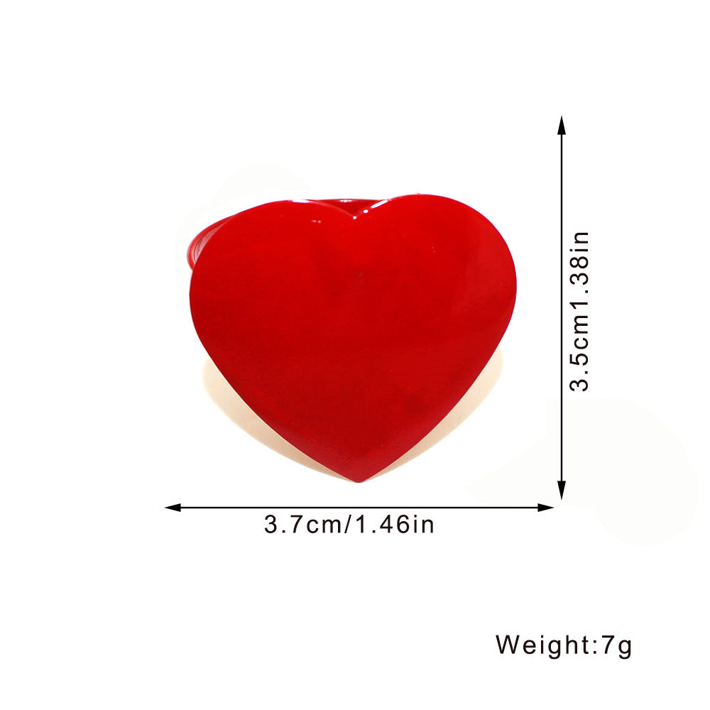 Red Heart Shaped Napkin Rings For Table Decoration