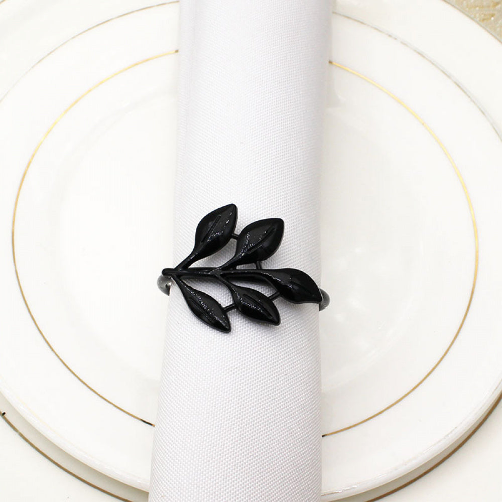 Black Tree Branch Napkin Rings For Table Decoration