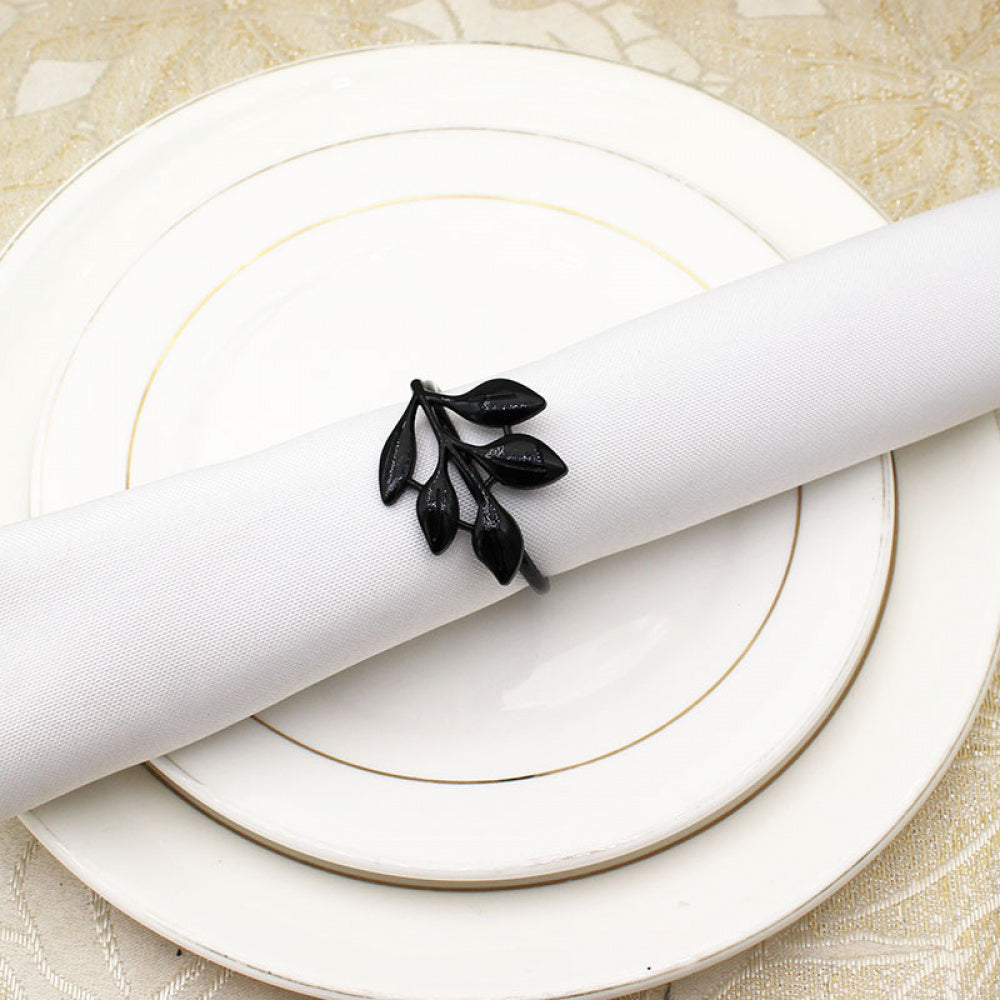 Black Tree Branch Napkin Rings For Table Decoration