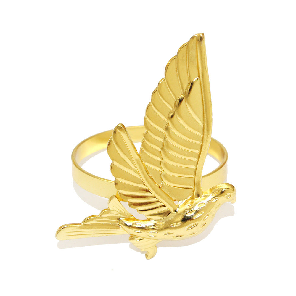 Gold Dove Napkin Rings For Table Decoration