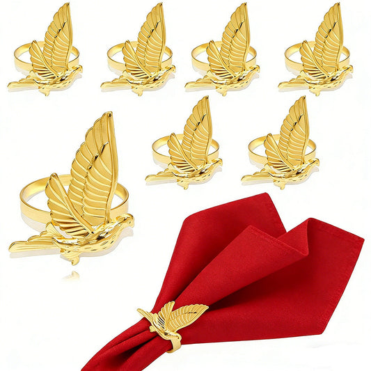 Gold Dove Napkin Rings For Table Decoration