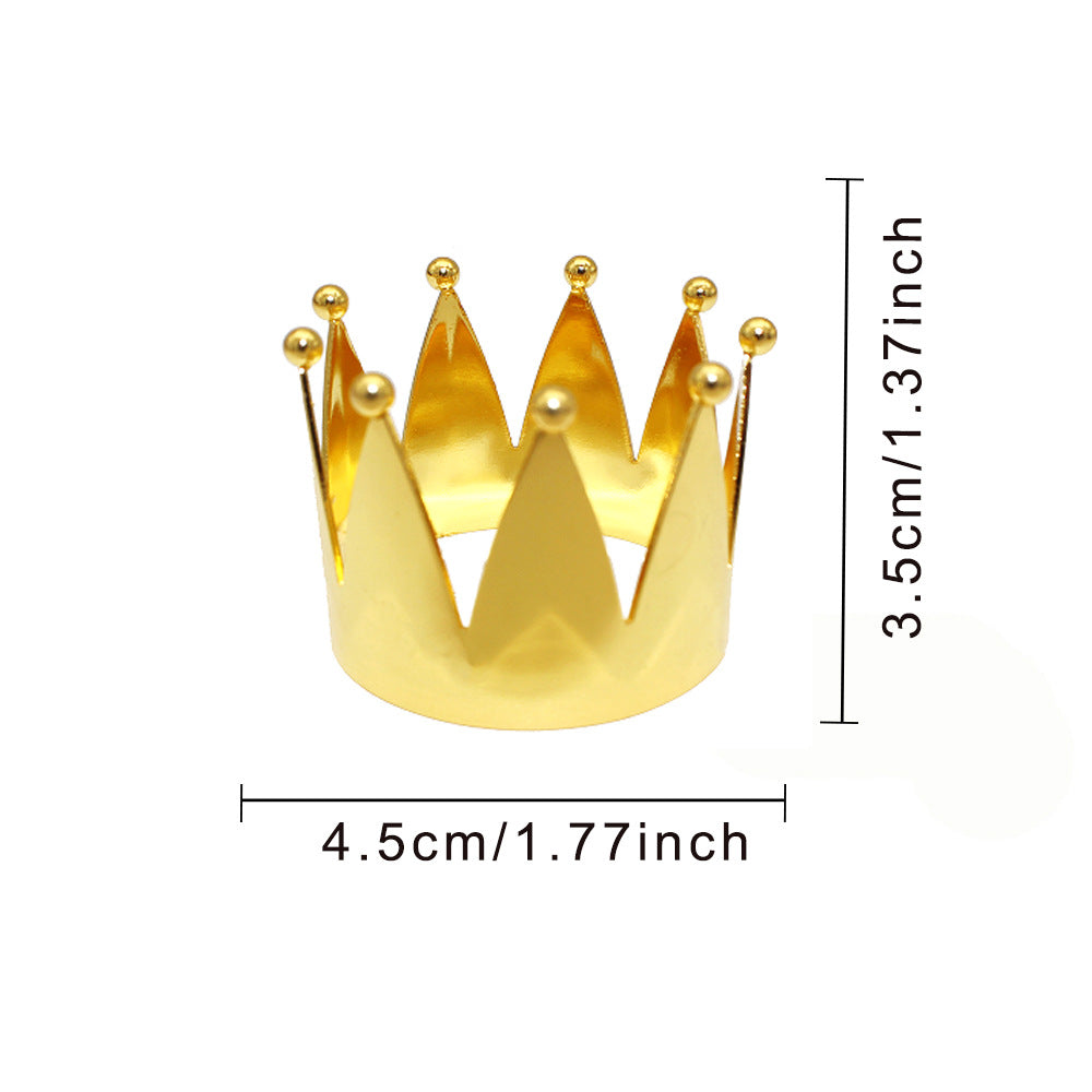 Gold Crown Napkin Rings For Table Decoration