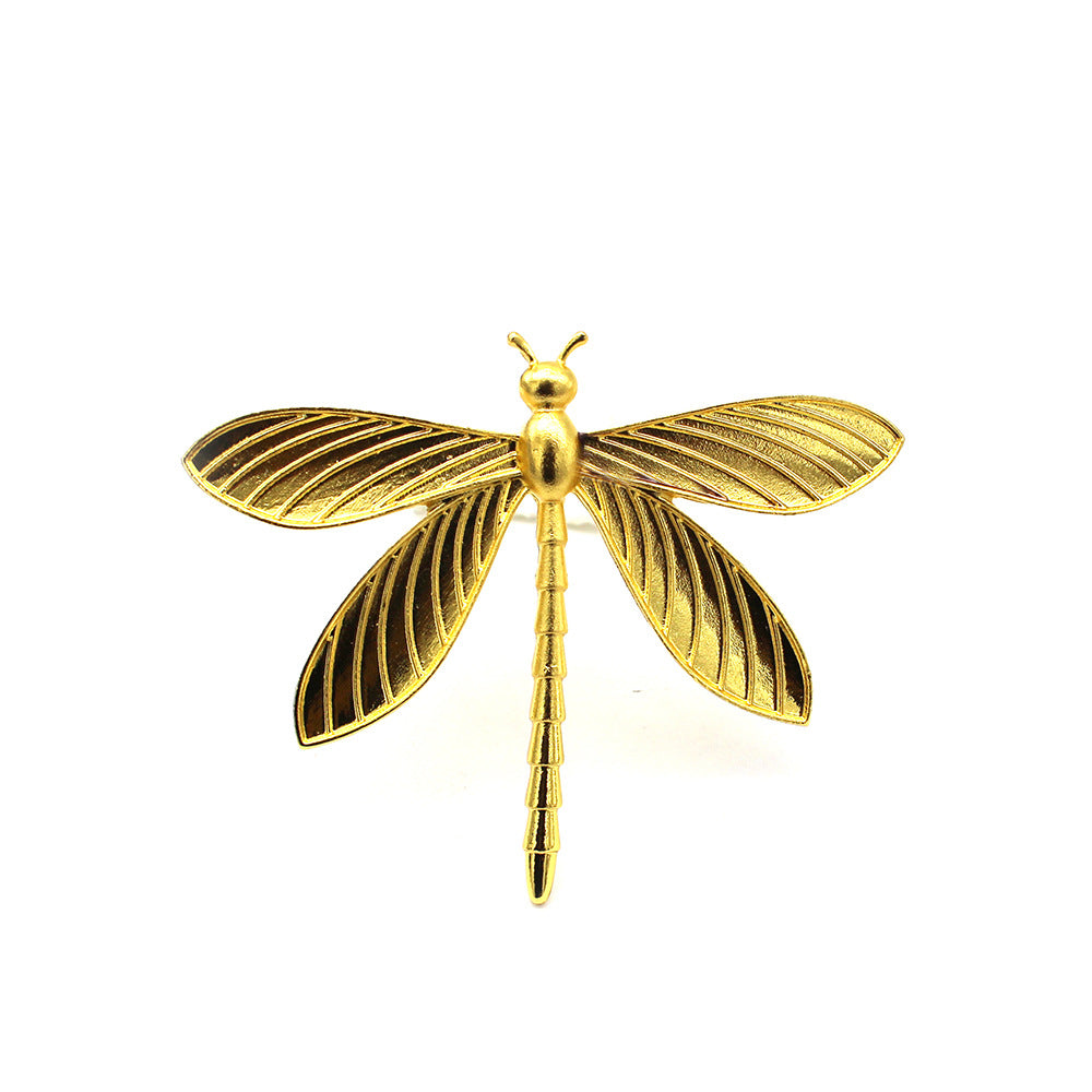 Gold Dragonfly Napkin Rings For Table Decoration