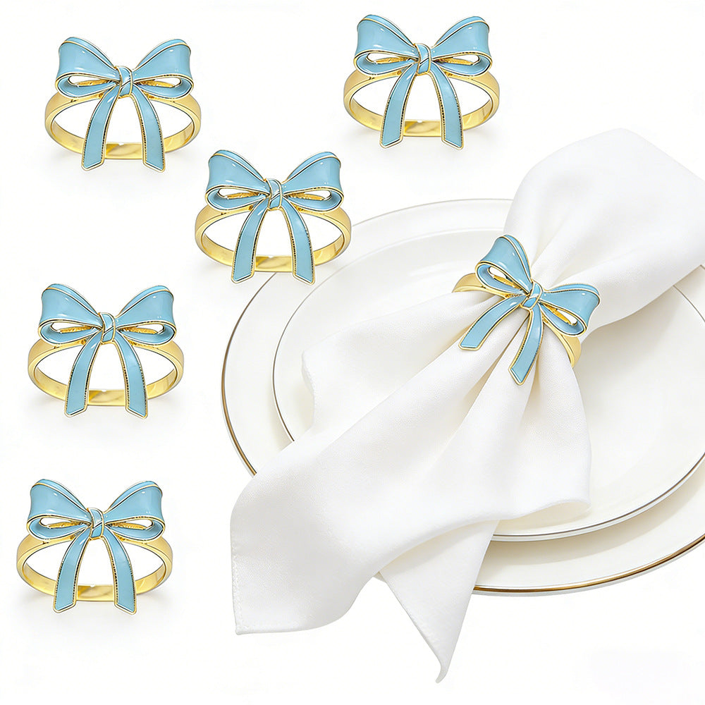 Bow Ribbon Napkin Rings For Table Decoration