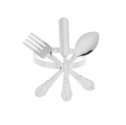 Silver Cutlery Napkin Rings For Table Decoration