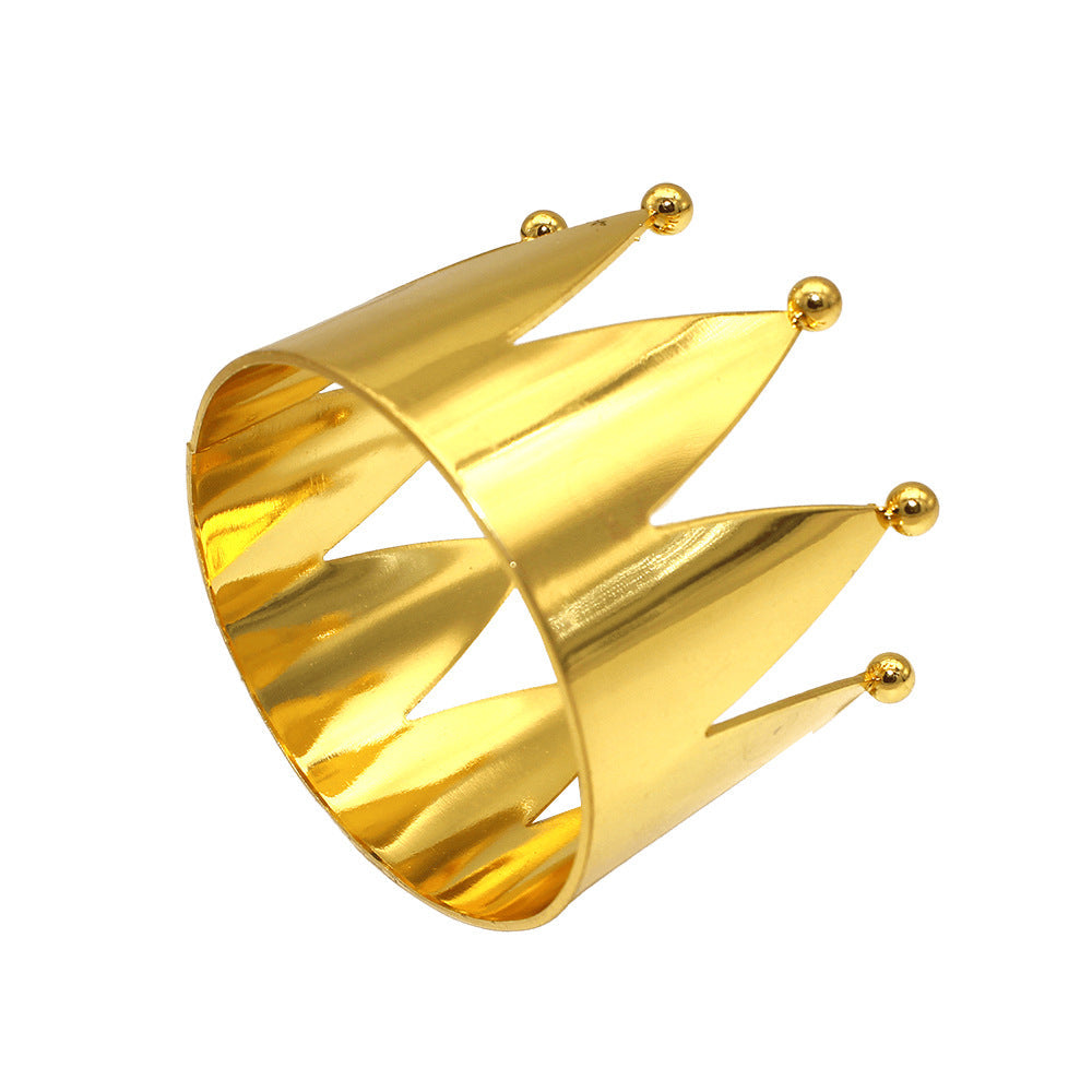 Gold Crown Napkin Rings For Table Decoration