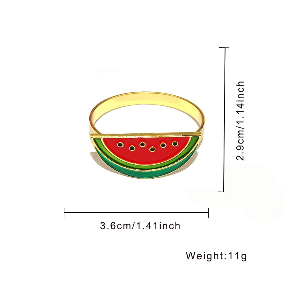 Watermelon Slice Napkin Rings For Table Decoration