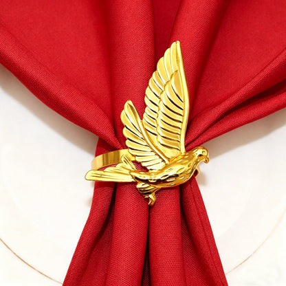 Gold Dove Napkin Rings For Table Decoration