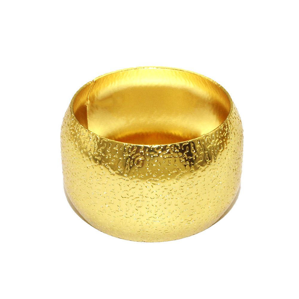Gold Round Hammered Napkin Rings For Table Decoration