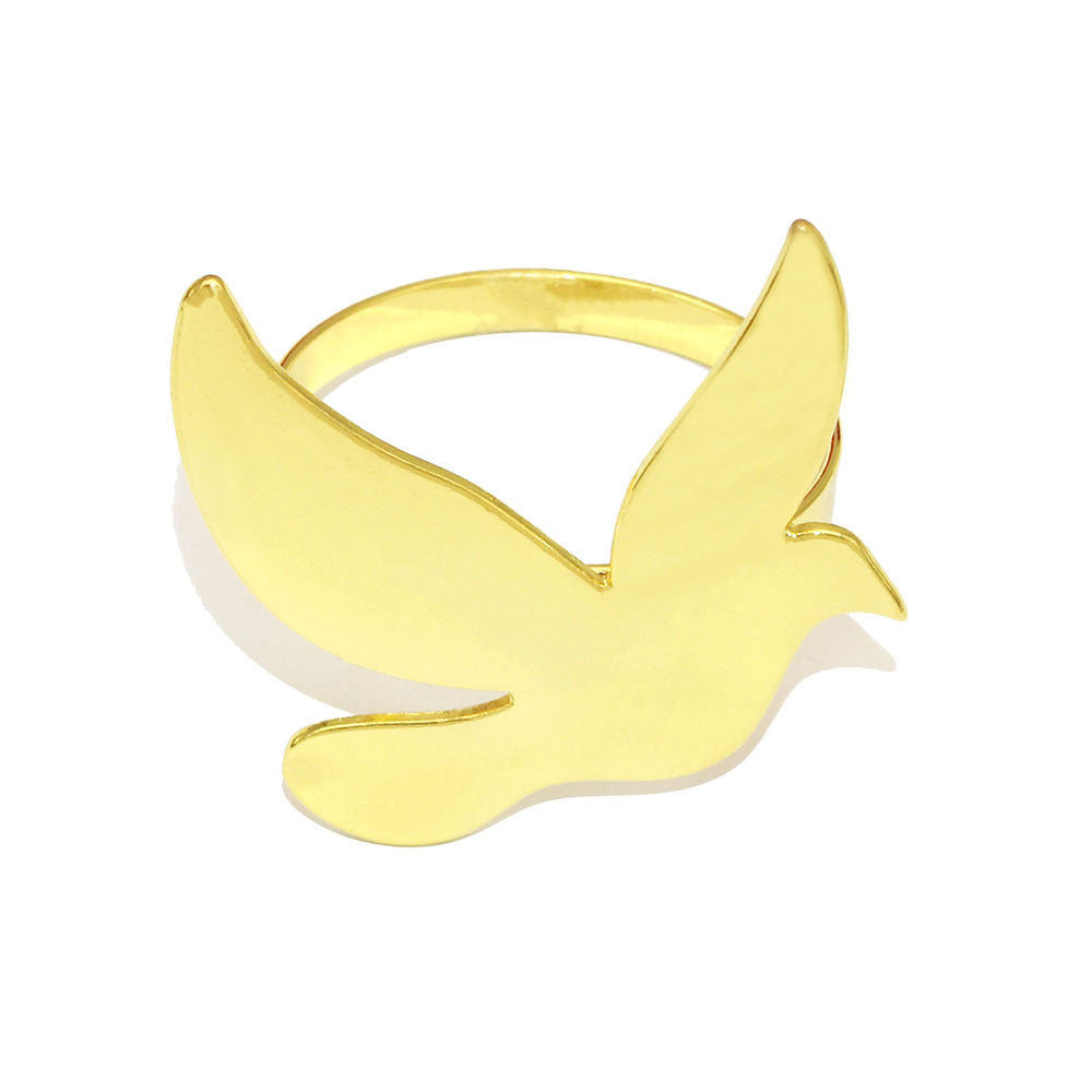 Gold Flying Dove Napkin Rings For Table Decoration