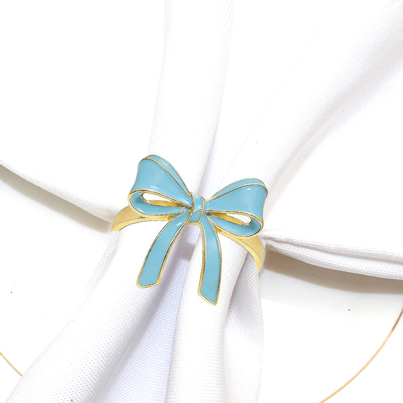 Bow Ribbon Napkin Rings For Table Decoration