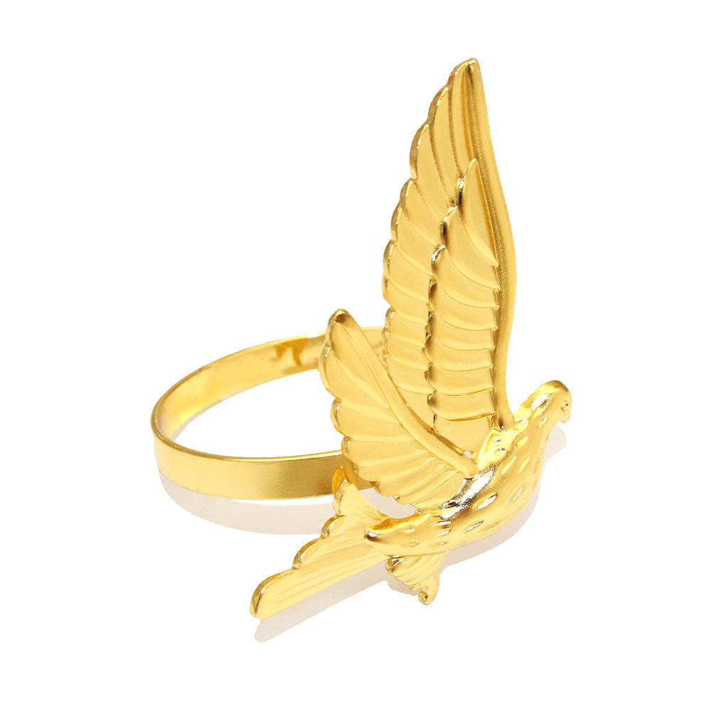 Gold Dove Napkin Rings For Table Decoration