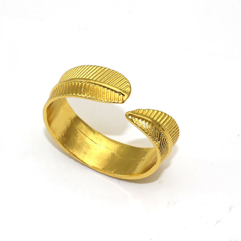 Gold Leaf Napkin Rings For Table Decoration