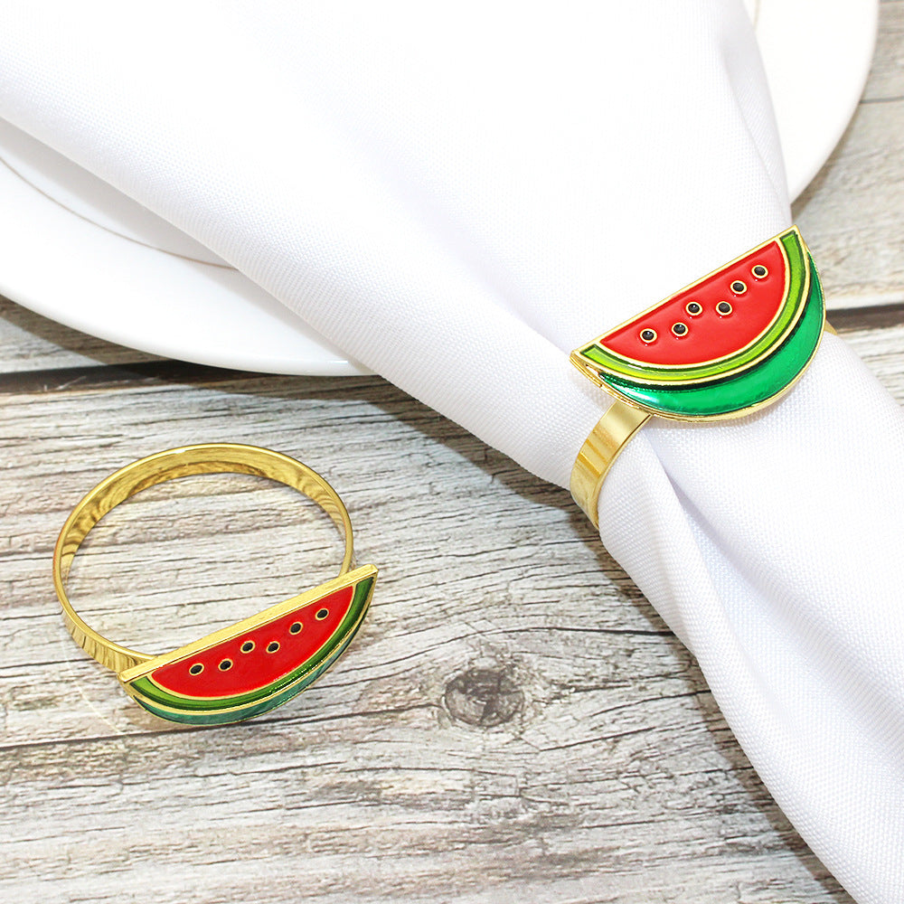 Watermelon Slice Napkin Rings For Table Decoration