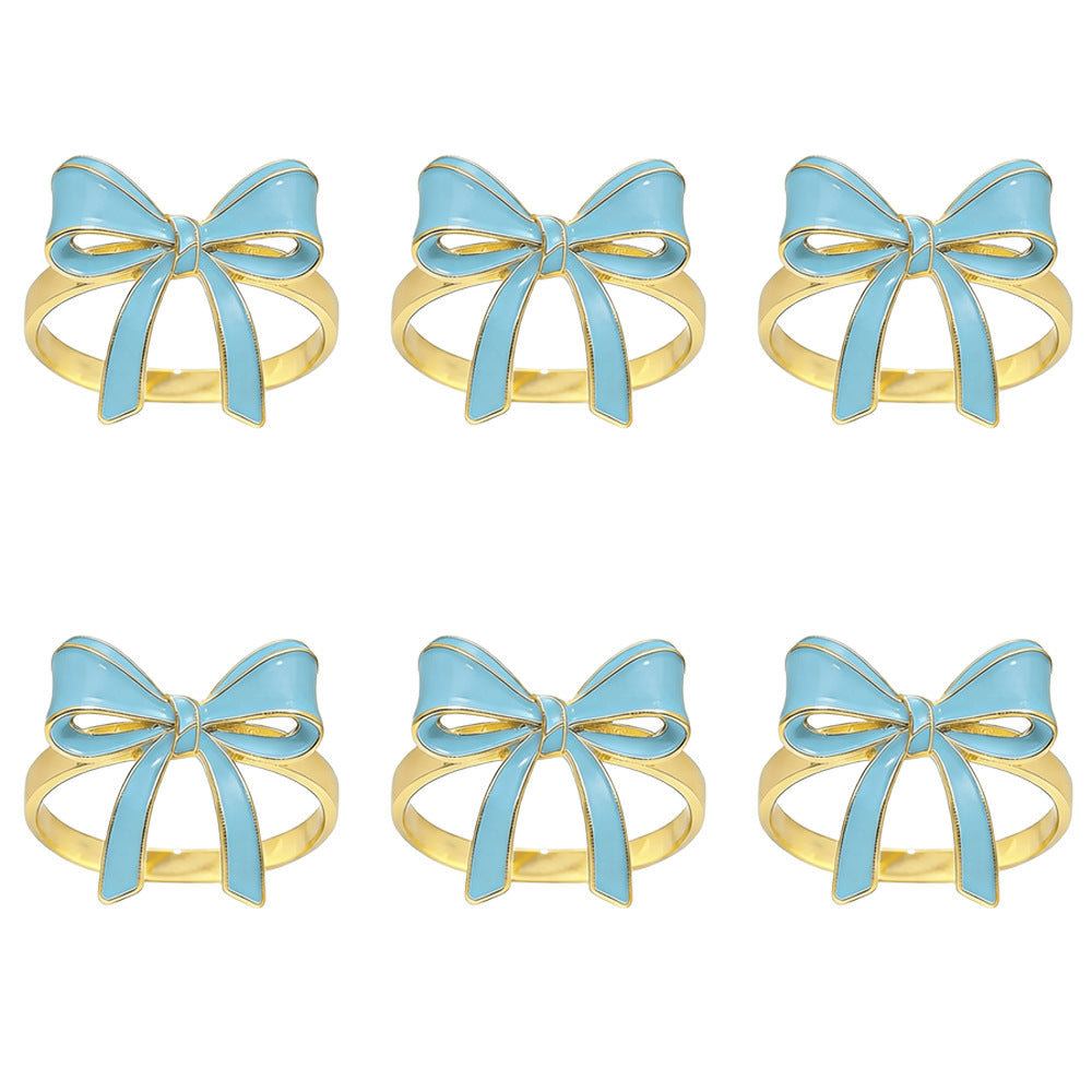 Bow Ribbon Napkin Rings For Table Decoration