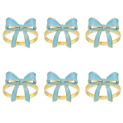 Bow Ribbon Napkin Rings For Table Decoration