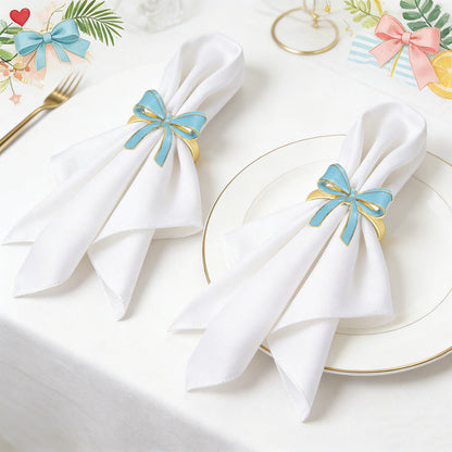 Bow Ribbon Napkin Rings For Table Decoration